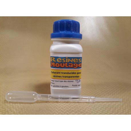 COLORANTS TRANSLUCIDES POUR RÃ‰SINES TRANSPARENTES AVEC PIPETTE - COULEUR JAUNE
