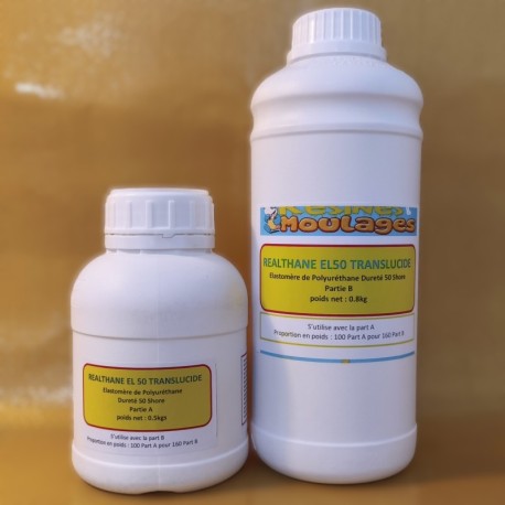 KIT ELASTOMERE PU 50 SHORE A TRANSLUCIDE