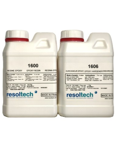 KIT RESINE EPOXY DE STRATIFICATION SOUPLE 1600