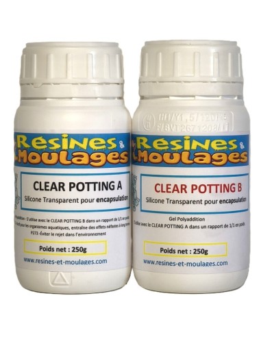 KIT SILICONE TRANSPARENT - RTV CLEAR POTTING