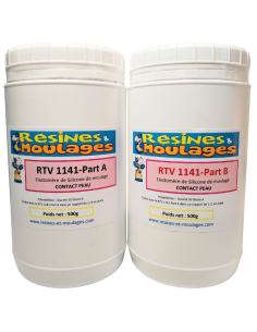 KIT PATE A MODELER RTV 1141 - 50 SHORE A CONTACT PEAU