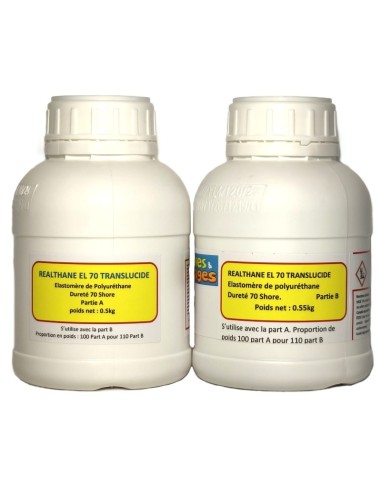 KIT ELASTOMERE PU 70 SHORE A TRANSLUCIDE