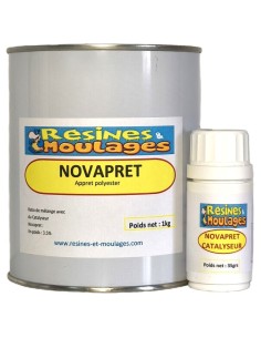 KIT APPRET POLYESTER PISTOLABLE PROFESSIONNEL - NOVAPRET