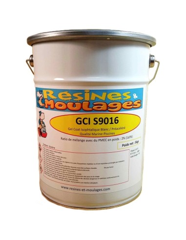 GEL COAT POLYESTER ISOPHTALIQUE QUALITÉ MARINE BLANC OU NOIR