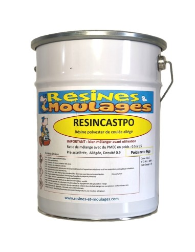 RÉSINE POLYESTER DE COULÉE ALLÉGÉE RESINCASTPO