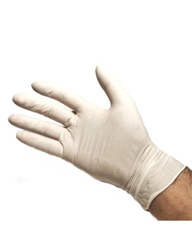 Boîte de 100 Gants Latex Poudrés (Tailles S, M, L, XL)