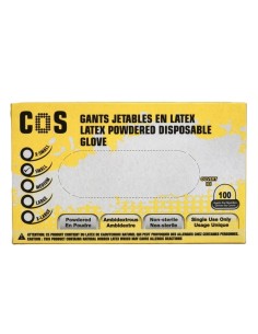 Boîte de 100 Gants Latex Poudrés (Tailles S, M, L, XL) 2