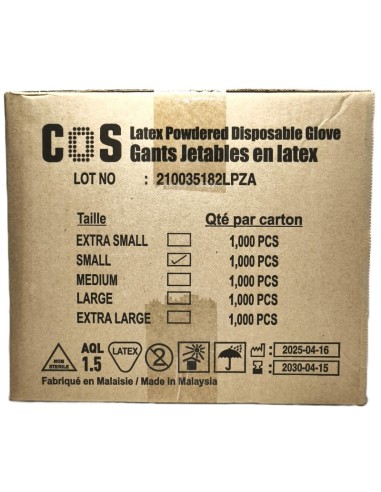 Carton de 10 Boîtes de Gants Latex - Protection Résine