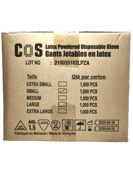 Carton de 10 Boîtes de Gants Latex - Protection Résine
