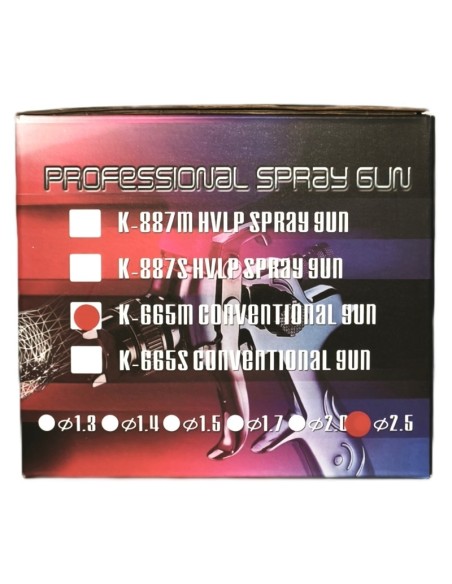 Pistolet Gravité Professionnel Buse 2,5 pour Gel-Coats