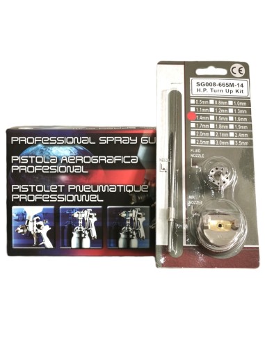 Pistolet Gel Coat & Peinture - Kit Buses 1.4 mm et 2.5 mm