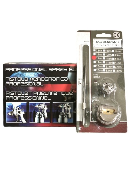 Pistolet Gel Coat & Peinture - Kit Buses 1.4 mm et 2.5 mm