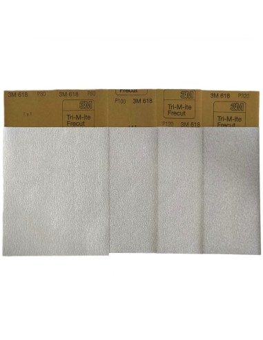 Feuilles Abrasives 3M 618 à Sec 230x280mm - Lot de 8 (G80-320)