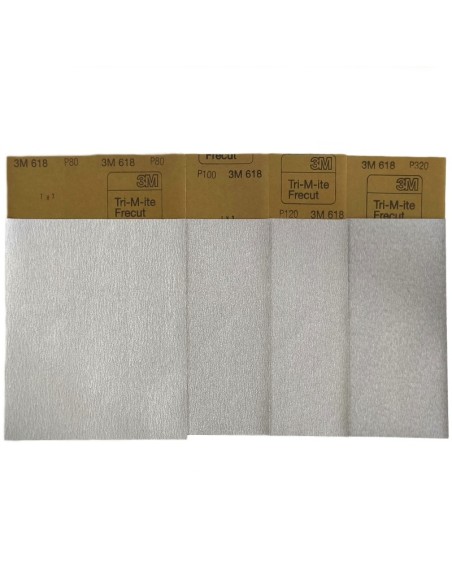 Feuilles Abrasives 3M 618 à Sec 230x280mm - Lot de 8 (G80-320)