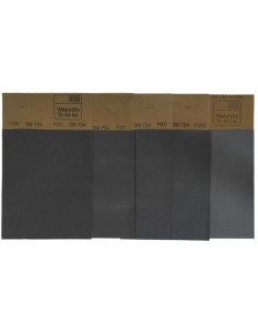 Feuilles Abrasives 3M 734 à l'Eau - Lot de 8 (G320-1200) 2