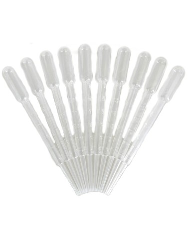 Pipettes Graduées 3 ml en Polyéthylène - Lot de 10